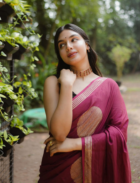 Handloom Silk SareeRS. 870/- (70% Off on MRP Rs.2900-)( DS-220)