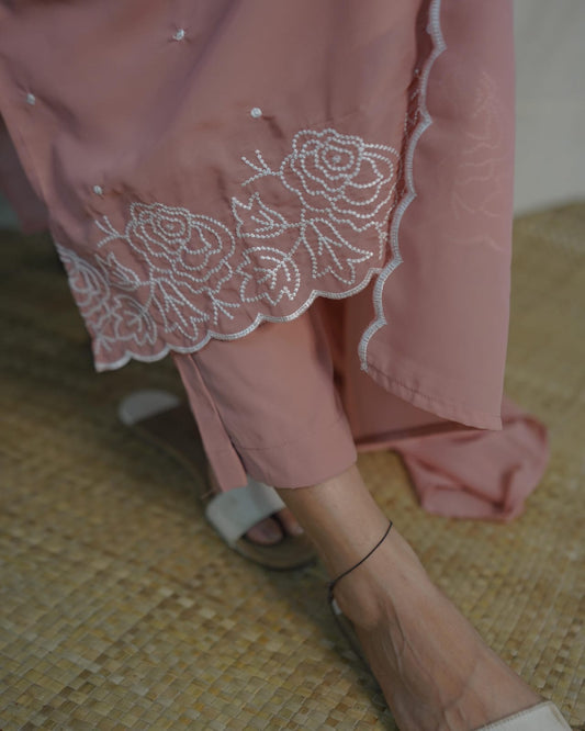 Georgette Co-ord Set (code- 1120bk)