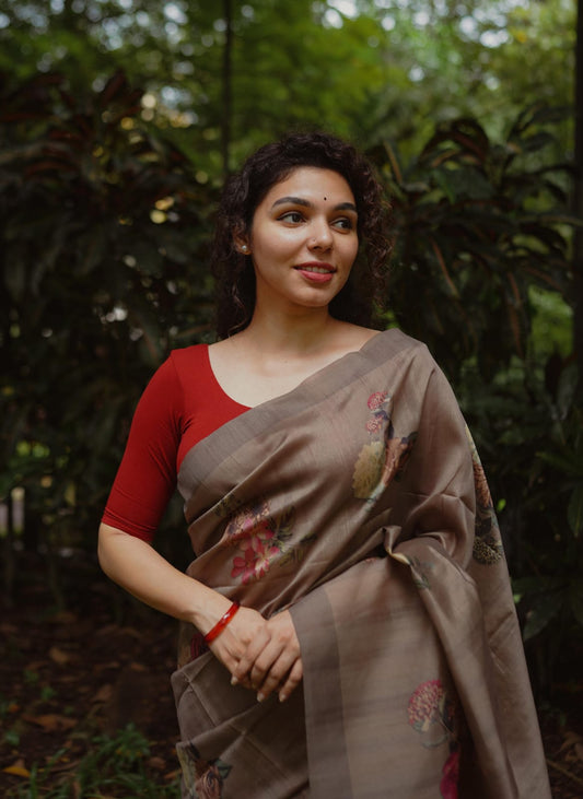 Floral Print Saree RS. 870/- (70% Off on MRP Rs. 2900/-)( DS-241)