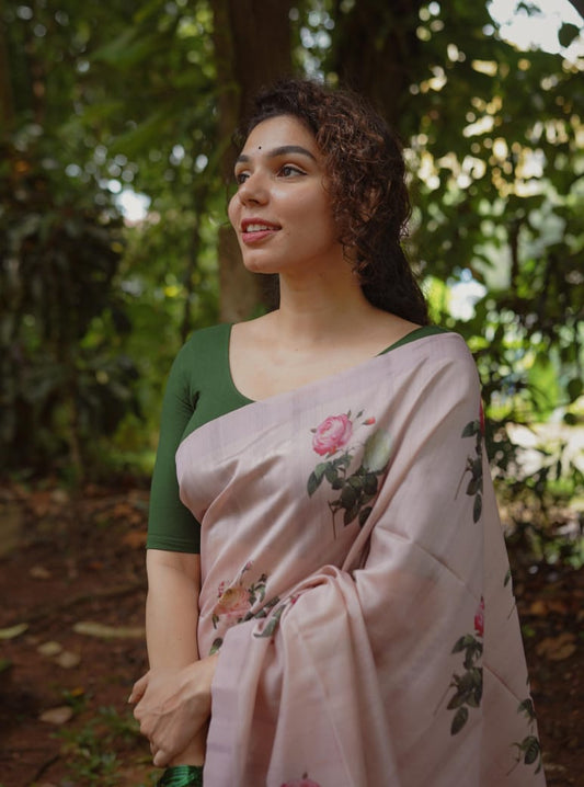 Floral Print Saree RS. 870/- (70% Off on MRP Rs. 2900/-)( DS-240)