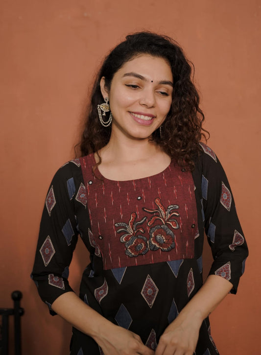 Designer Kurthi (Code - 1823 BK)