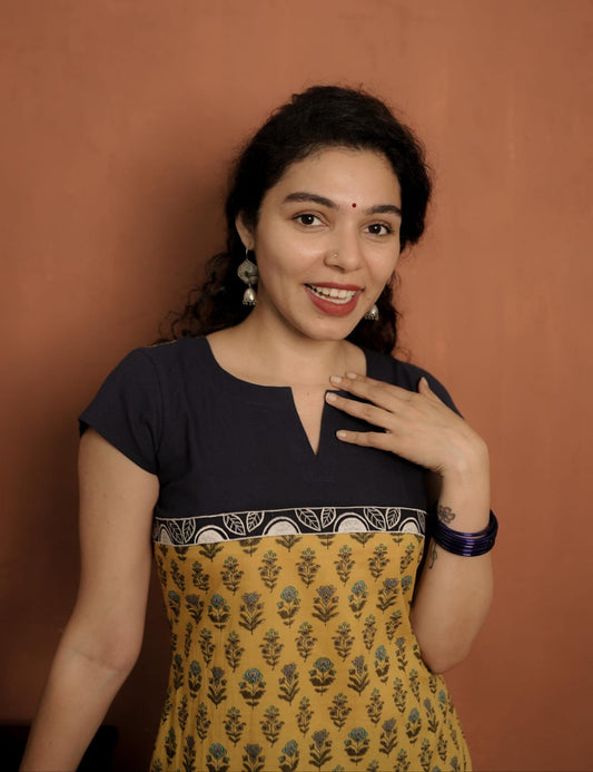 Designer Kurthi - (Code - 1874 BK)