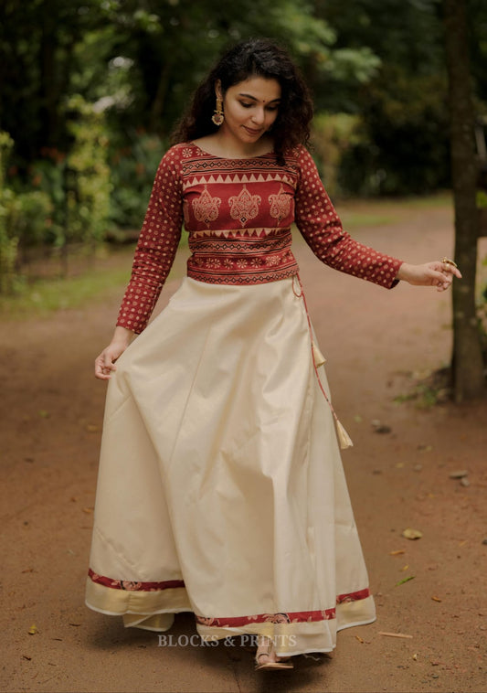 Skirt & Blouse Set (Code-1849 BK)