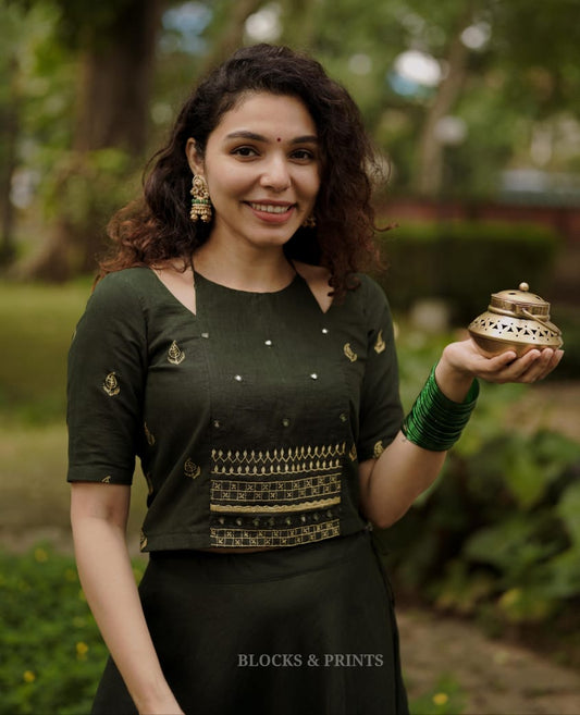 Skirt - Blouse Set (Code - 1853 BK)