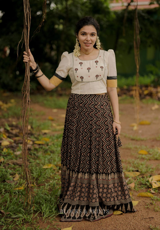 Skirt & Blouse Set (Code - 1851 BK)