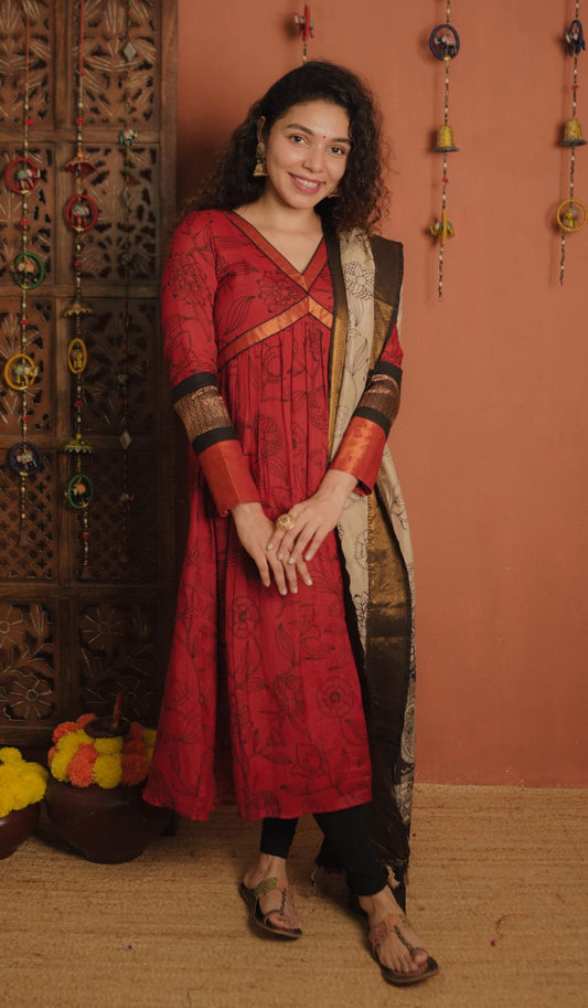 Designer Kurthi & Dupatta Set (Code - 1903 BK)