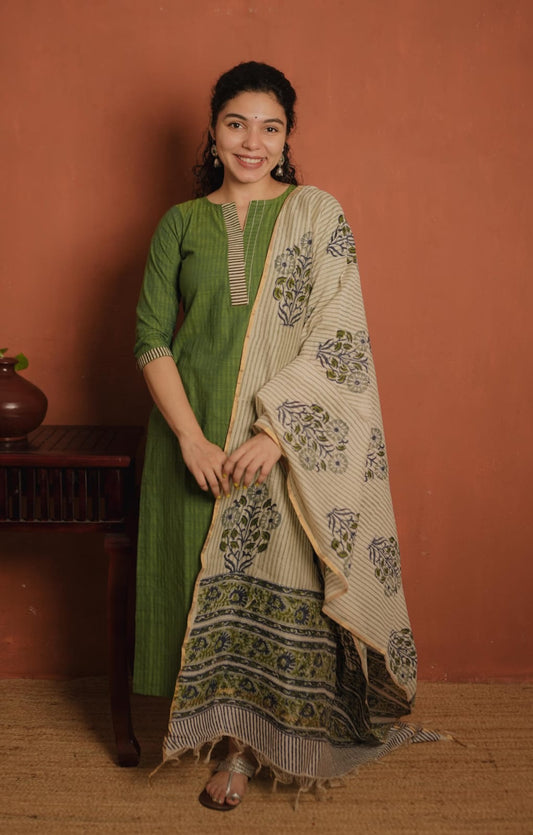 Designer Kurthi & Dupatta Set (Code - 1939 BK)