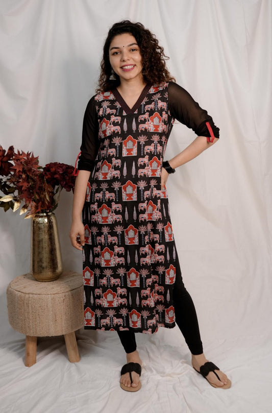 Designer Kurthi(Code-1596 BK)