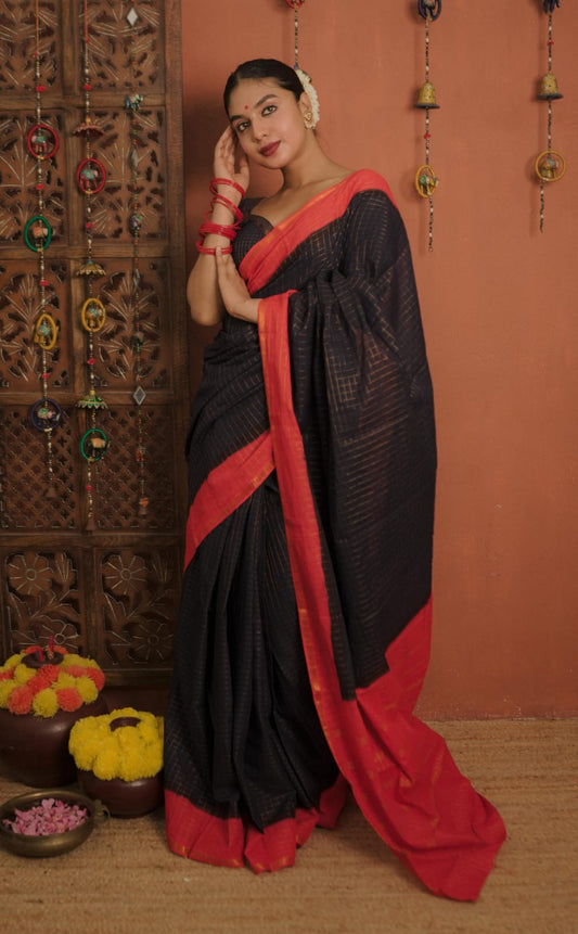 Sungudi Cotton Saree (Code - CS 34)