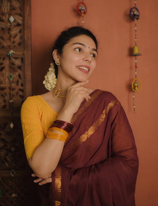 Sungudi Cotton Saree (Code - CS 42)