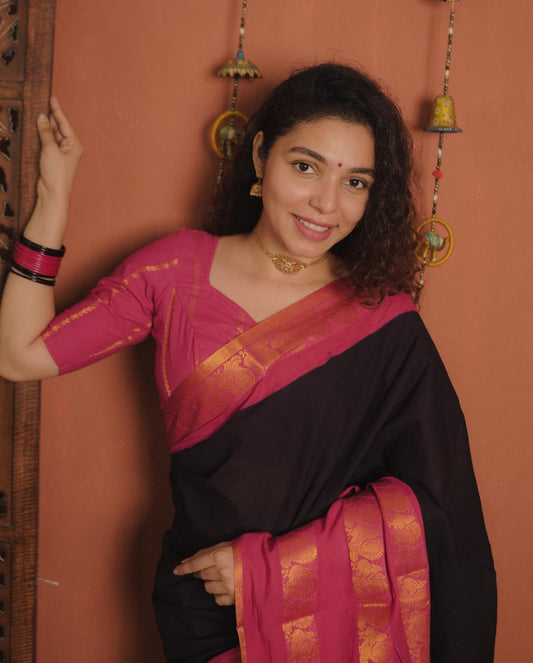 Sungudi Cotton Saree (Code - CS 43)