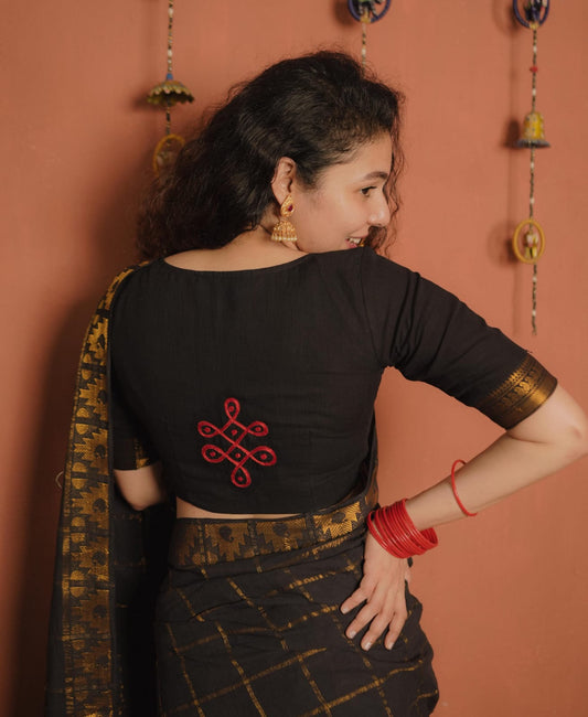 Sungudi Cotton Saree (Code - CS 44)