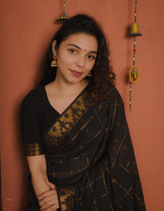 Sungudi Cotton Saree (Code - CS 44)