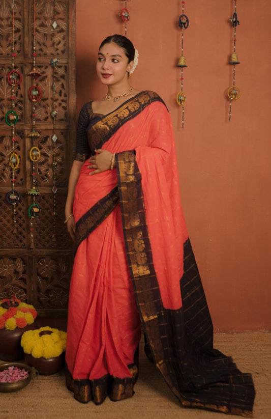 Sungudi Cotton Saree (Code - CS 48)