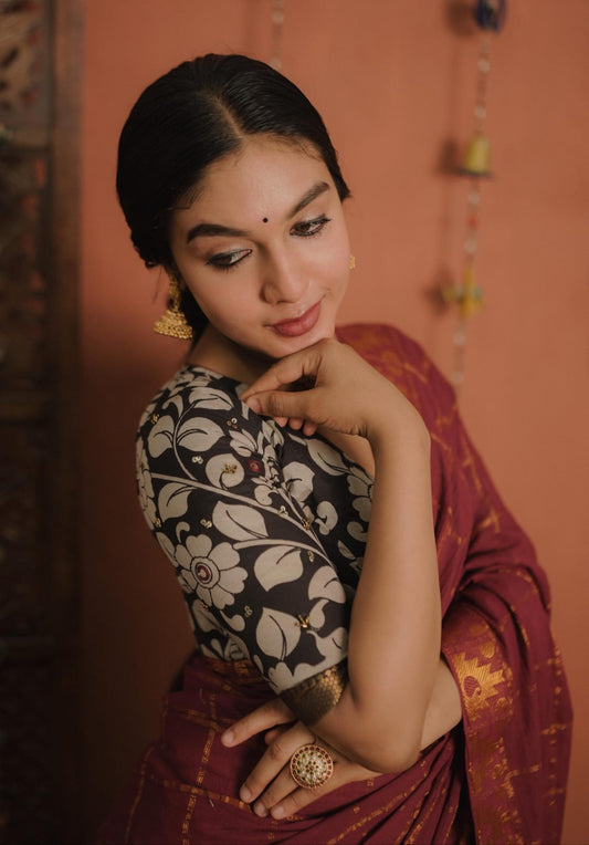 Sungudi Cotton Saree (Code - CS 49)