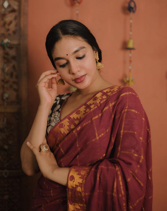 Sungudi Cotton Saree (Code - CS 49)