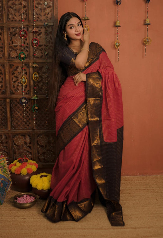 Sungudi Cotton Saree (Code - CS 53)