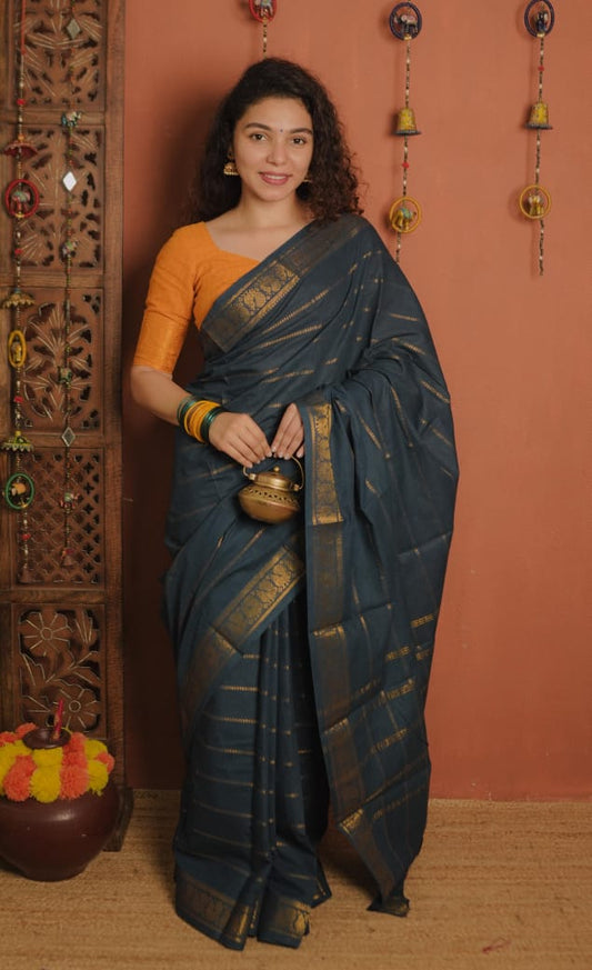 Sungudi Cotton Saree (Code - CS 55)