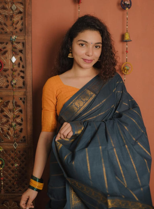 Sungudi Cotton Saree (Code - CS 55)