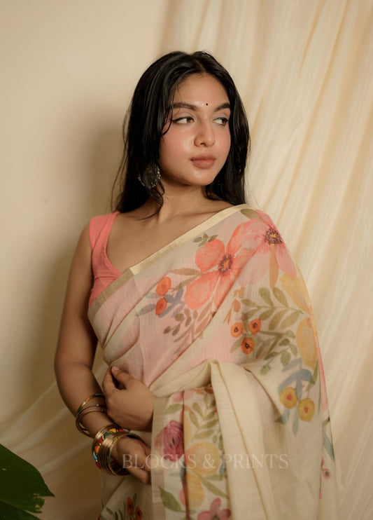 Linen Saree (Code - LS 11)