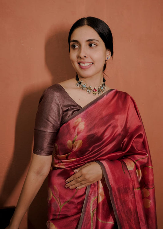 Hand Painted Silk Saree (42 SS)