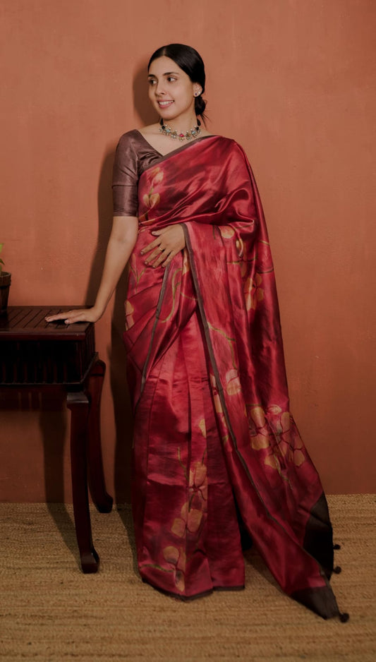Hand Painted Silk Saree (42 SS)