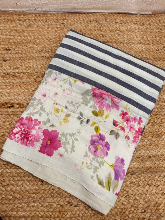 HANDLOOM LINEN SAREE -(SM16)