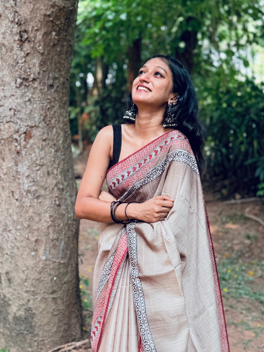 CHANDERI SILK SAREE -(WS77)