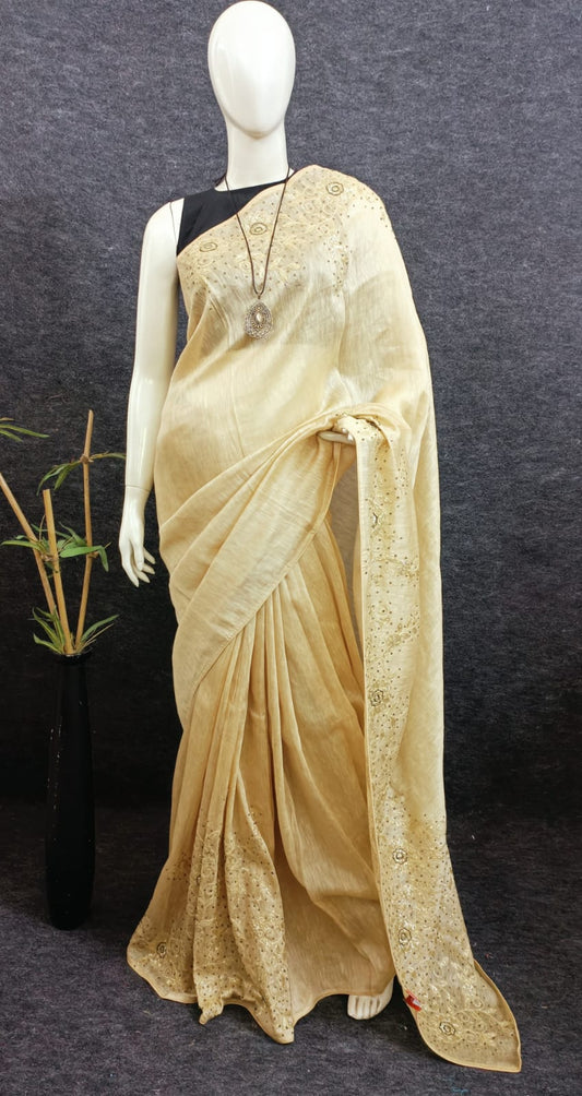 Linen Silk Saree ( code- 106ds)