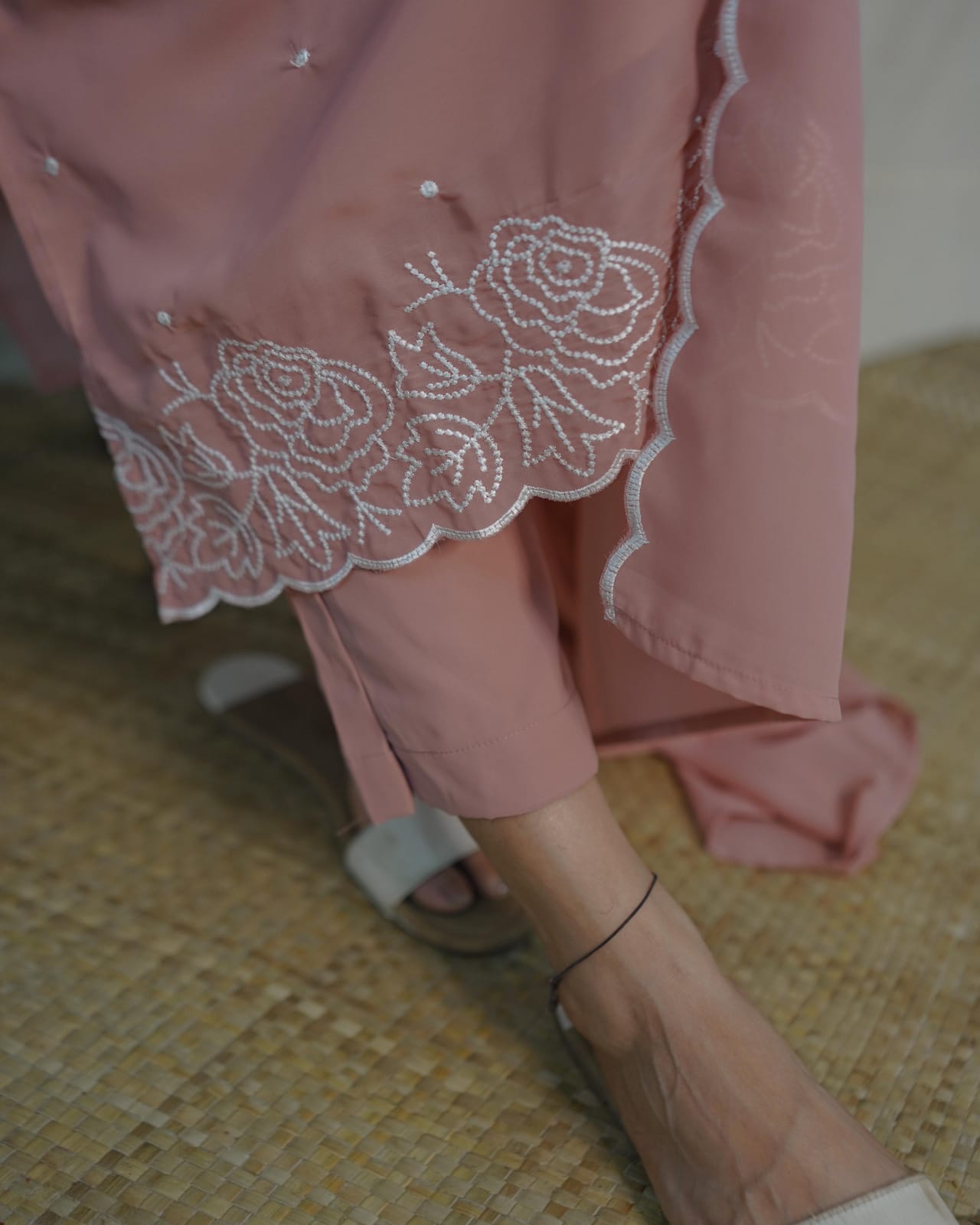 Georgette Co-ord Set (code- 1120bk)