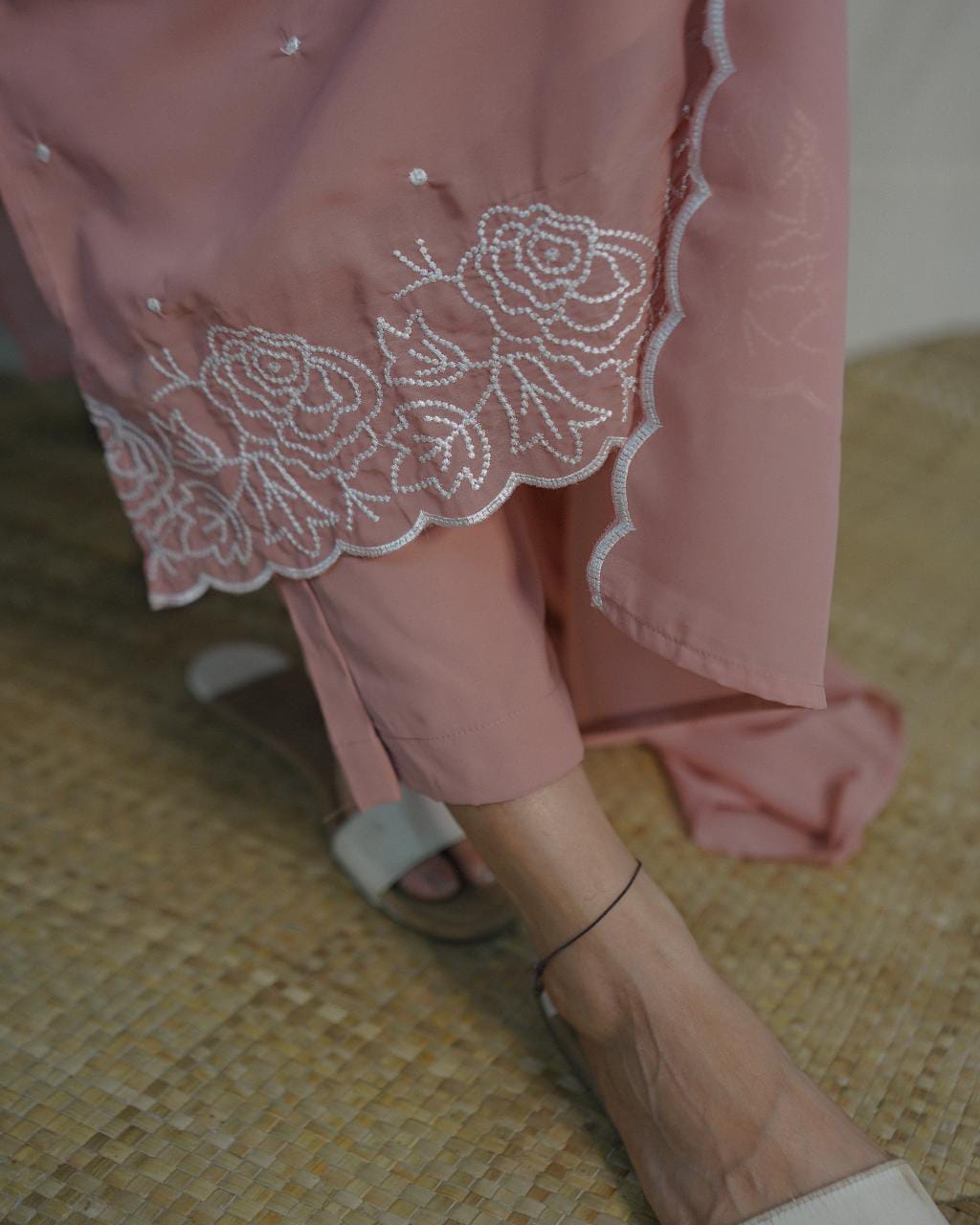 Georgette Co-ord Set (code- 1120bk)