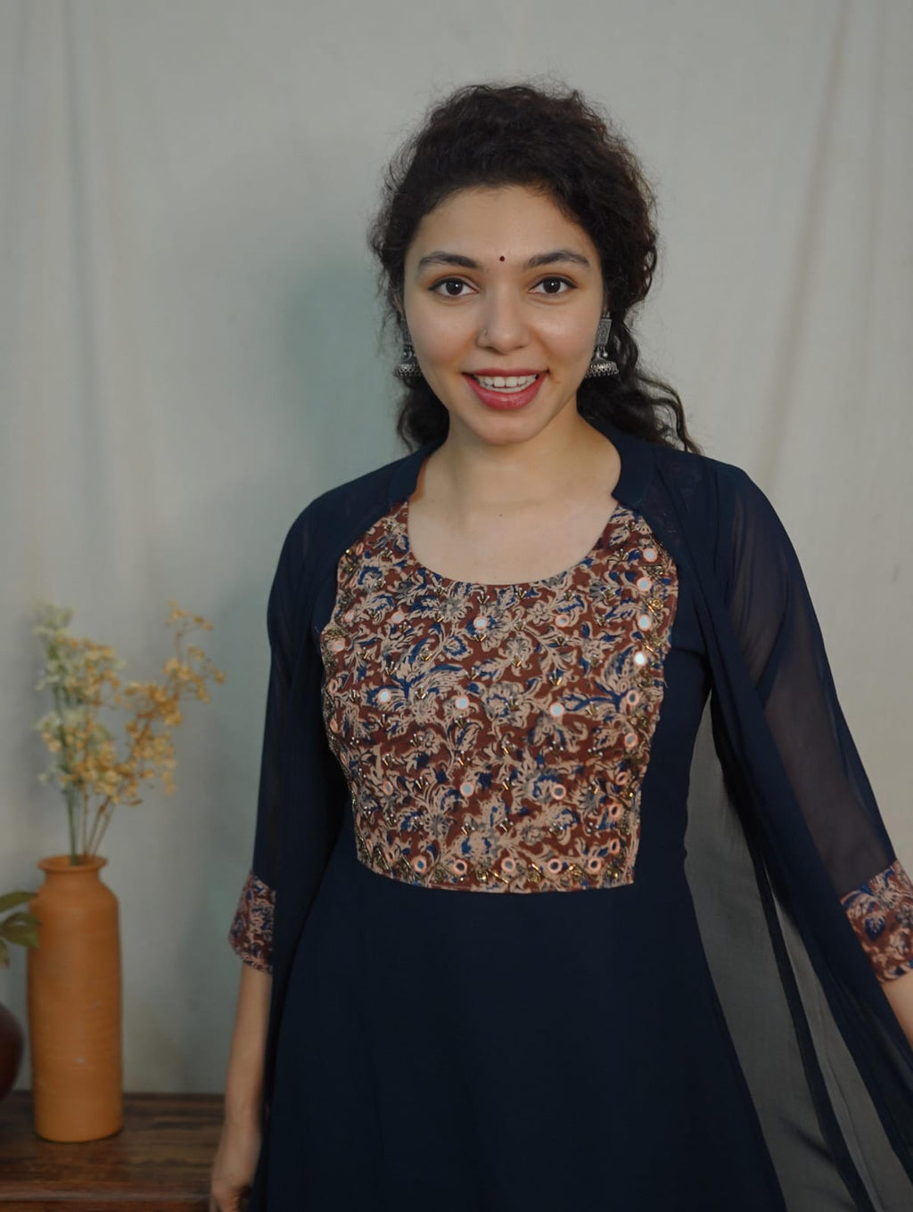 Georgette Jacket Dress (code- 1125bk)