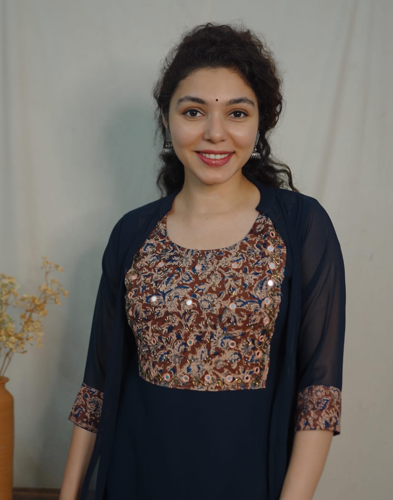 Georgette Jacket Dress (code- 1125bk)