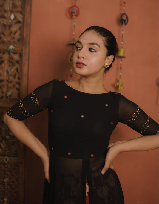 Designer Top & Pant Set (1892 BK)