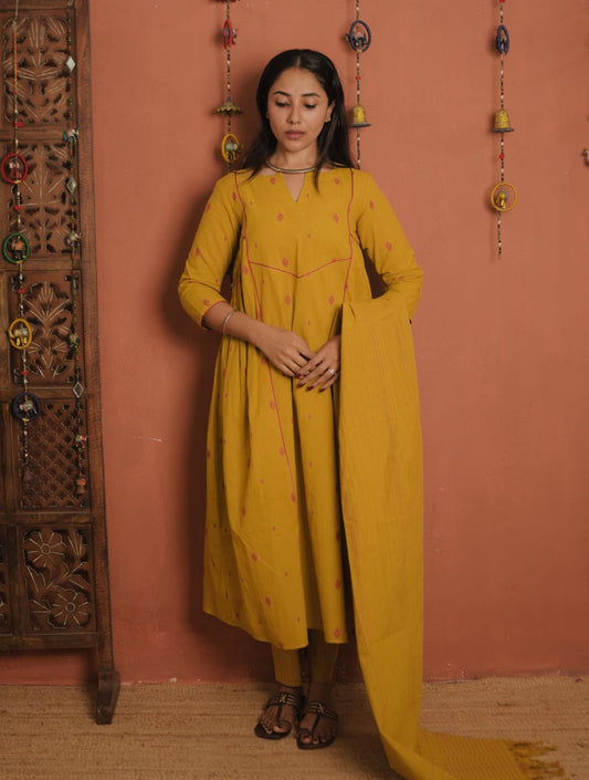 Co-ord Set with Dupatta (Code - 1910 BK)