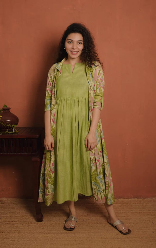 Designer Dress with Jacket Set (Code - 1930 BK)