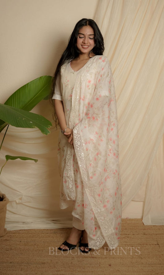 Designer Top, Bottom & Dupatta Set (Code - 1963 BK)