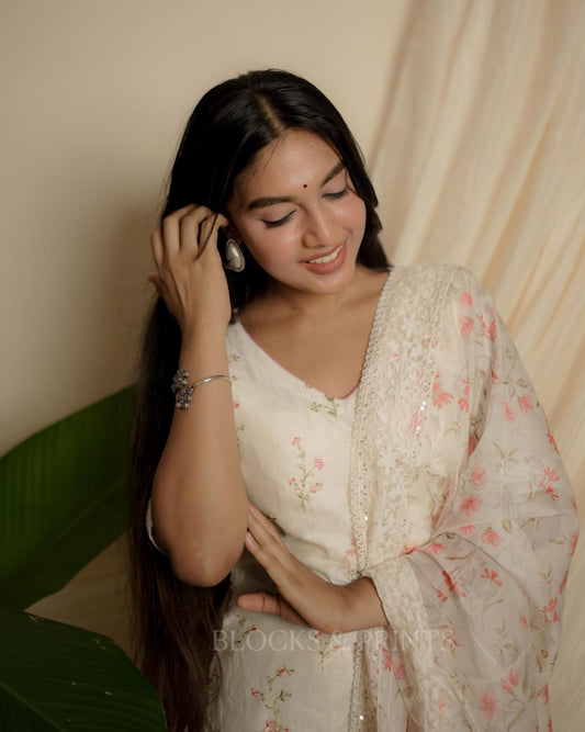 Designer Top, Bottom & Dupatta Set (Code - 1963 BK)