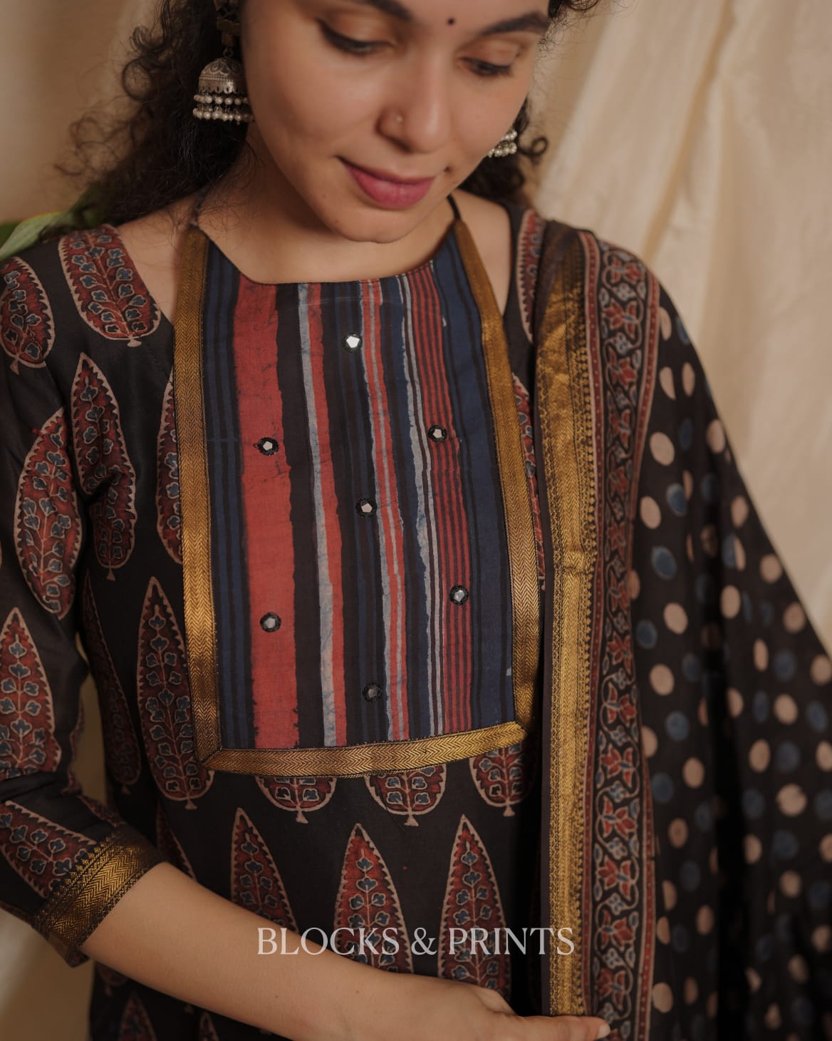 Designer Kurthi & Dupatta Set (Code - 1997 BK)