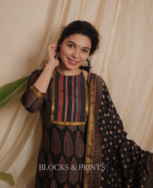 Designer Kurthi & Dupatta Set (Code - 1997 BK)