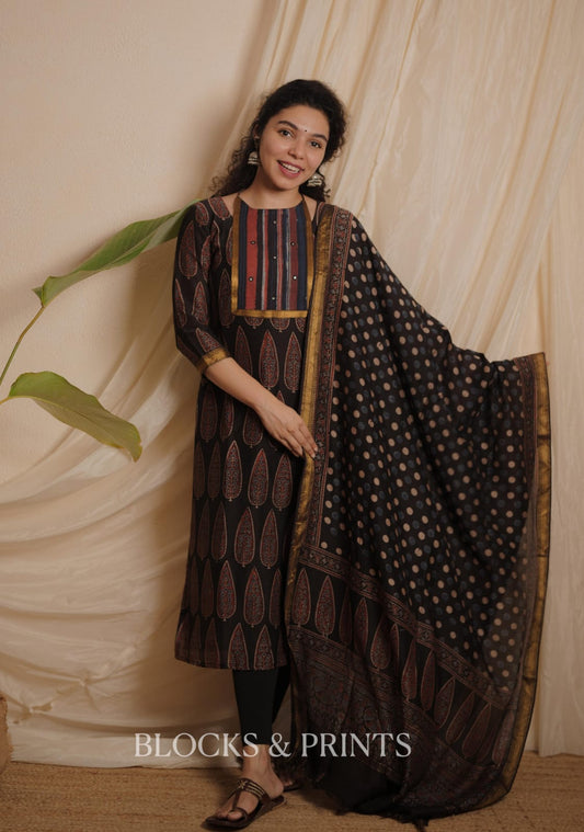 Designer Kurthi & Dupatta Set (Code - 1997 BK)