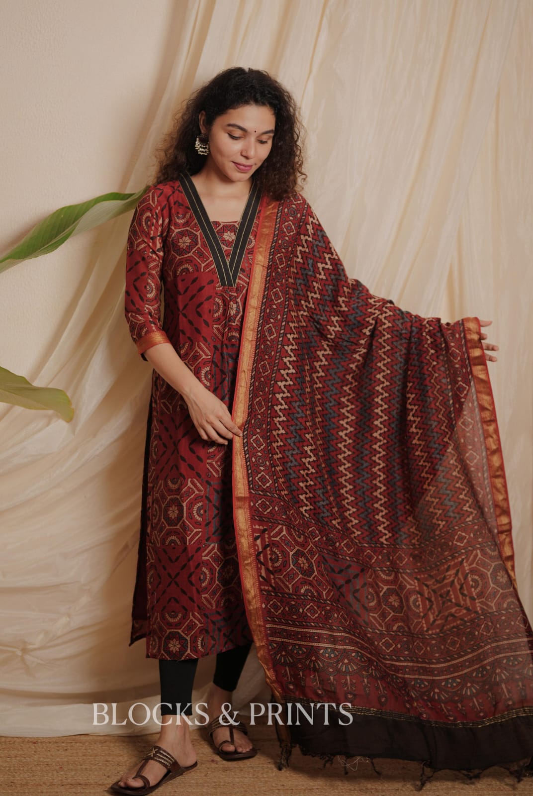 Designer Kurthi Dupatta Set (Code -1998 BK)