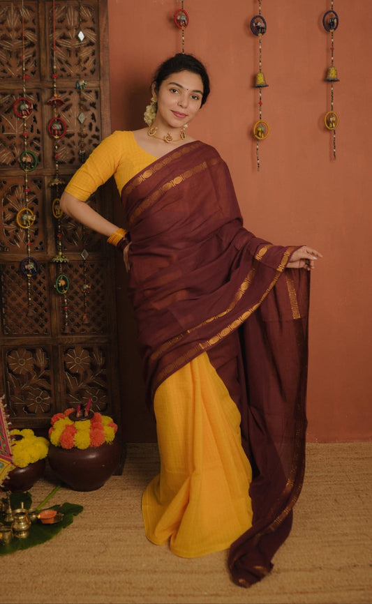 Sungudi Cotton Saree (Code - CS 42)
