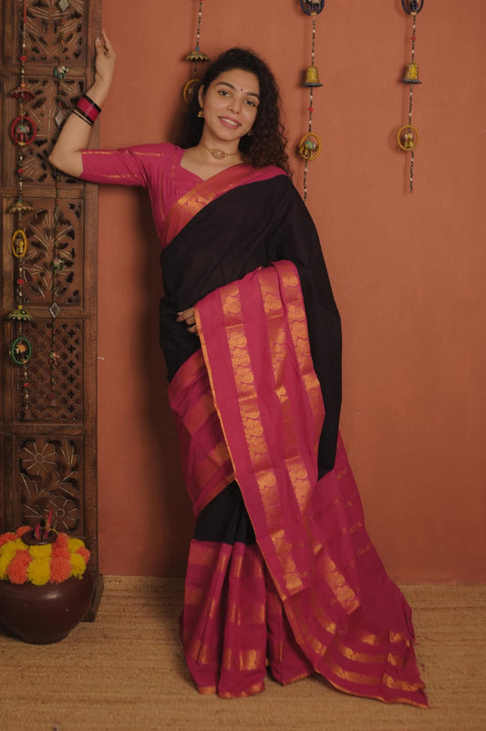 Sungudi Cotton Saree (Code - CS 43)