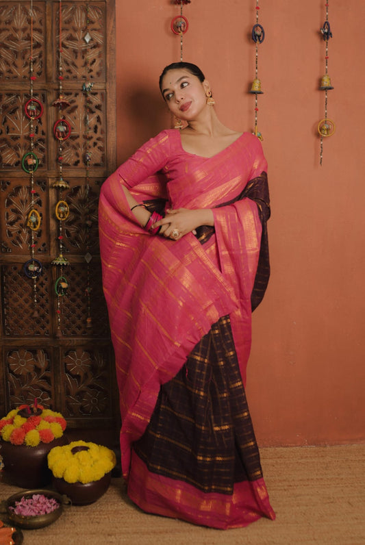 Sungudi Cotton Saree (Code - CS 45)