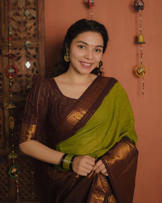 Sungudi Cotton Saree (Code - CS 47)