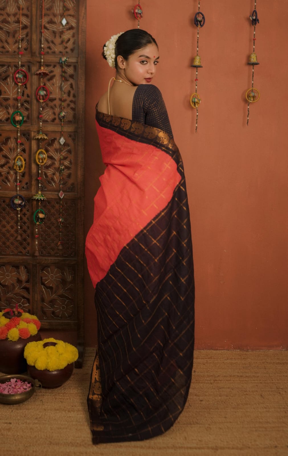 Sungudi Cotton Saree (Code - CS 48)