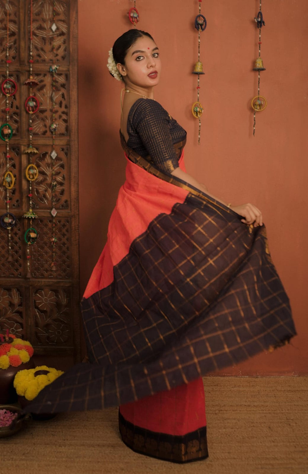 Sungudi Cotton Saree (Code - CS 48)