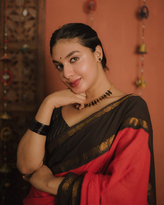Sungudi Cotton Saree (Code - CS 56)