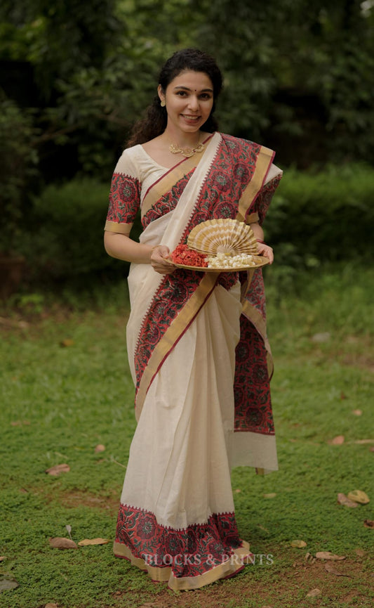 Kerala Cotton Saree (KS 09)